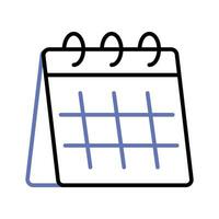 Party calendar vector design, event date, birthday calendar icon