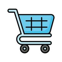 Shopping cart icon in trendy style, editable vector