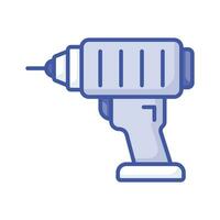 Get hold on this amazing icon of drill machine, a tool primarily used for making round holes vector