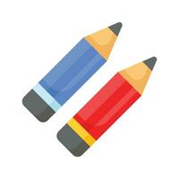 A pair of Lead pencils vector in trendy design style, isolated on white background