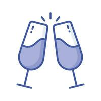 Cheers vector icon isolated on white background, ready for premium use