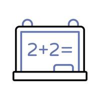 An amazing icon of school board in modern style, mathematics, calculations vector
