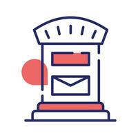 un icono de postal caja, correo caja vector diseño, buzón icono