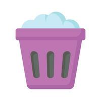 Icon of trash basket in modern style, isolated on white background vector