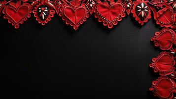 ai generado linda mano dibujado corazones sin costura patrón, encantador romántico fondo, genial para San Valentín día, de la madre día, textiles, fondos de pantalla, pancartas - diseño foto