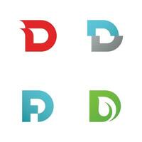 Letter D logo icon design template vector