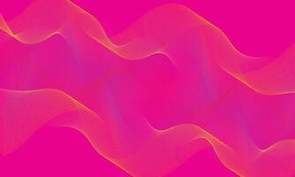 simple abstract different color wavy air line pattern art work on pink color background. vector