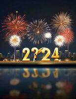 AI generated Happy New Year image. photo