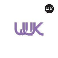 Letter WUK Monogram Logo Design vector
