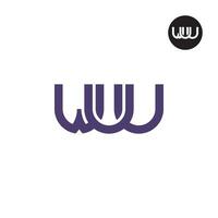 Letter WUU Monogram Logo Design vector