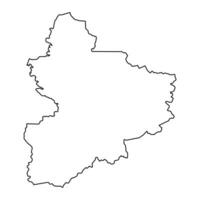 vallee du bandama distrito mapa, administrativo división de Marfil costa. vector ilustración.