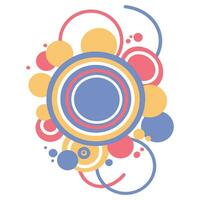 colorful circles and circles on a white background vector