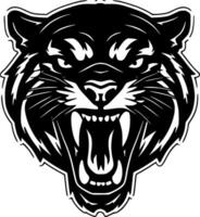 Panther, Black and White Vector illustration