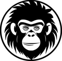 Monkey - Minimalist and Flat Logo - Vector illustration