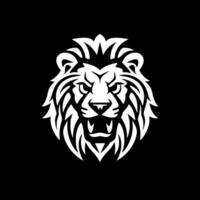 Lion - Black and White Isolated Icon - Vector illustration