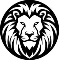 Lion - Black and White Isolated Icon - Vector illustration