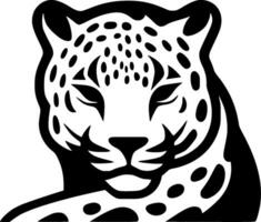 leopardo - minimalista y plano logo - vector ilustración