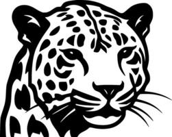 leopardo - minimalista y plano logo - vector ilustración