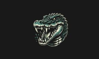 head crocodile angry vector illustration mascot design