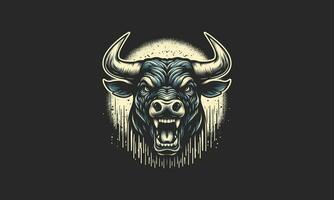 head buffalo angry vector illustration mascot design