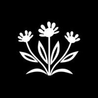 Flower, Black and White Vector illustration