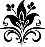 Flower - Black and White Isolated Icon - Vector illustration