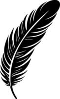 Feather, Minimalist and Simple Silhouette - Vector illustration