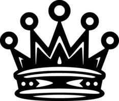 Crown - Black and White Isolated Icon - Vector illustration