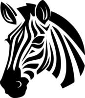 Zebra, Black and White Vector illustration