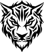 Tigre - minimalista y plano logo - vector ilustración