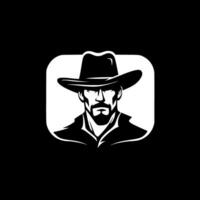 Western, Black and White Vector illustration