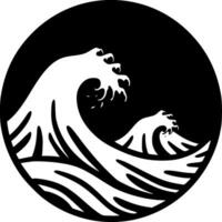 Wave, Black and White Vector illustration