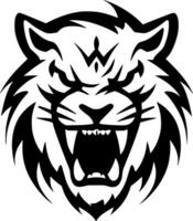 Tiger, Black and White Vector illustration