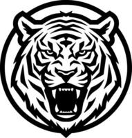 tigre, negro y blanco vector ilustración