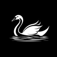 cisne, minimalista y sencillo silueta - vector ilustración