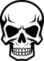 Skull - Black and White Isolated Icon - Vector illustration