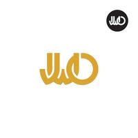 letra jwo monograma logo diseño vector