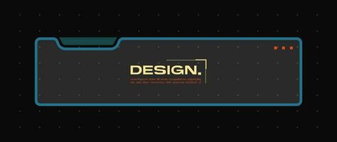 Futuristic element with retro color vector illustration. Vintage lower third video overlay.