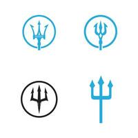 Trident logo vector template symbol element design