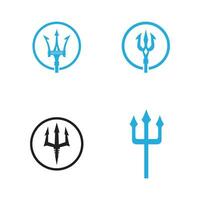 Trident logo vector template symbol element design