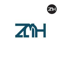Letter ZMH Monogram Logo Design vector
