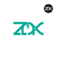 letra zmx monograma logo diseño vector