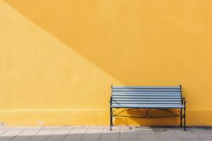 AI generated bicycle parked next to a yellow wall photo