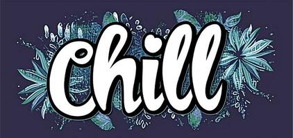 AI generated Eye-Catching Rendering of Graffiti Art, Featuring Chill, Isolated on a Clean White Background photo