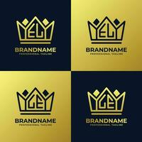 Letter EL and LE Home King Logo Set, suitable for business with EL or LE initials vector