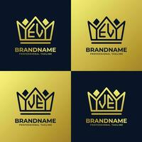 Letter EV and VE Home King Logo Set, suitable for business with EV or VE initials vector