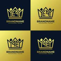 Letter EQ and QE Home King Logo Set, suitable for business with EQ or QE initials vector