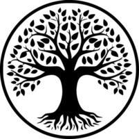 Tree of Life - Minimalist and Flat Logo - Vector illustration