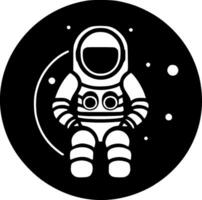 astronauta - minimalista y plano logo - vector ilustración