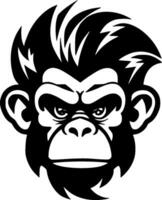 Monkey, Minimalist and Simple Silhouette - Vector illustration